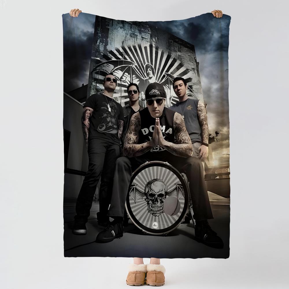 Music A-Avenged Sevenfold-d Throw Thick Comfort Flannel Quilt, Multi-scene Use Indoor Outdoor Daily Nap