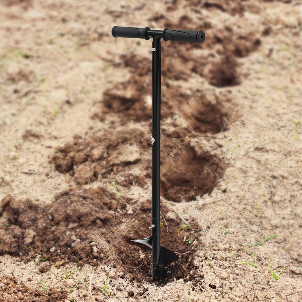6"X 33.46" Manual Garden Hole Digging Drill Bit Hand Drill Auger Post Hole Digger For Bulb, Flower, Tree, Seedlings, Bedding