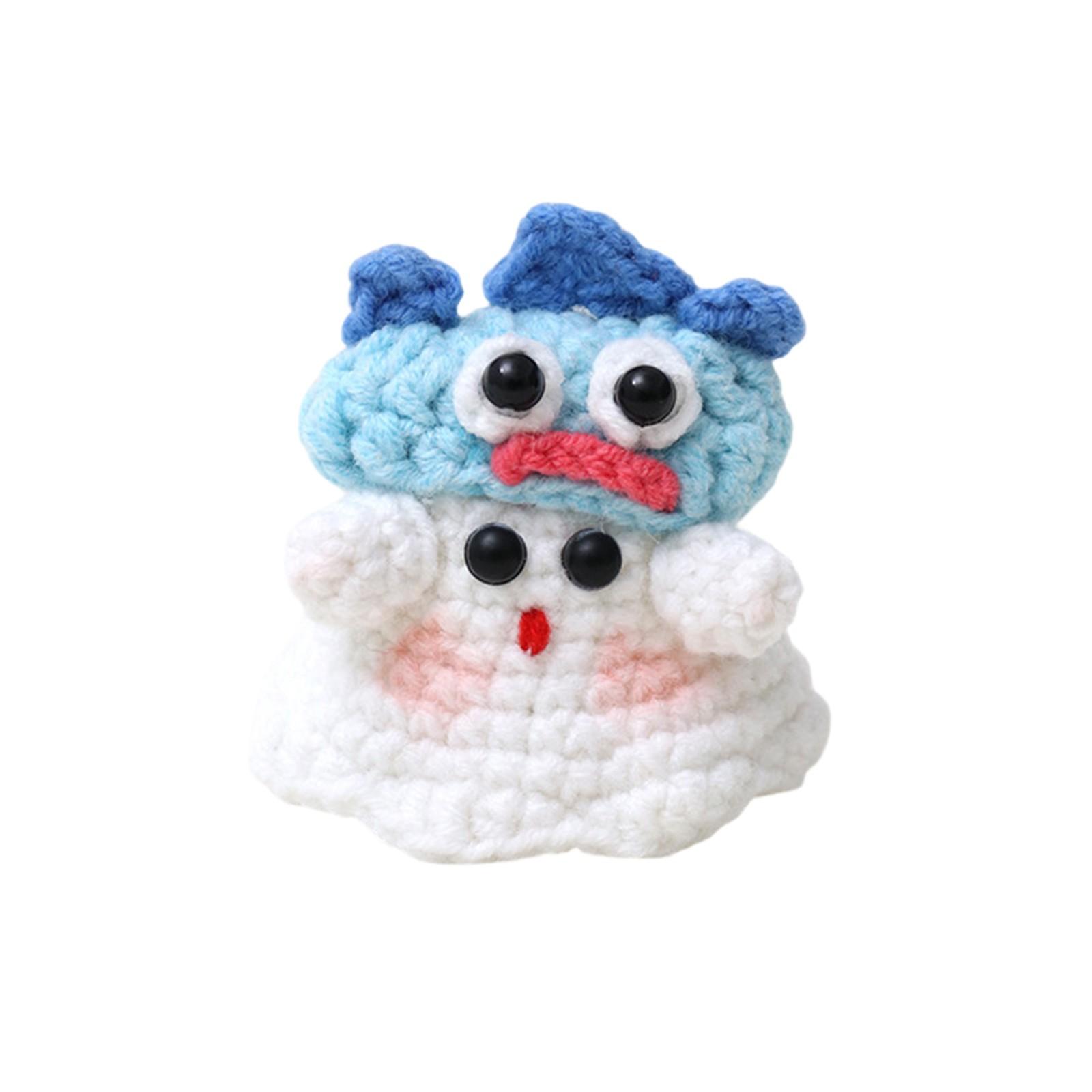 

Вязаные вручную шерстяные украшения, милые позитивные забавные кукольные украшения One Size