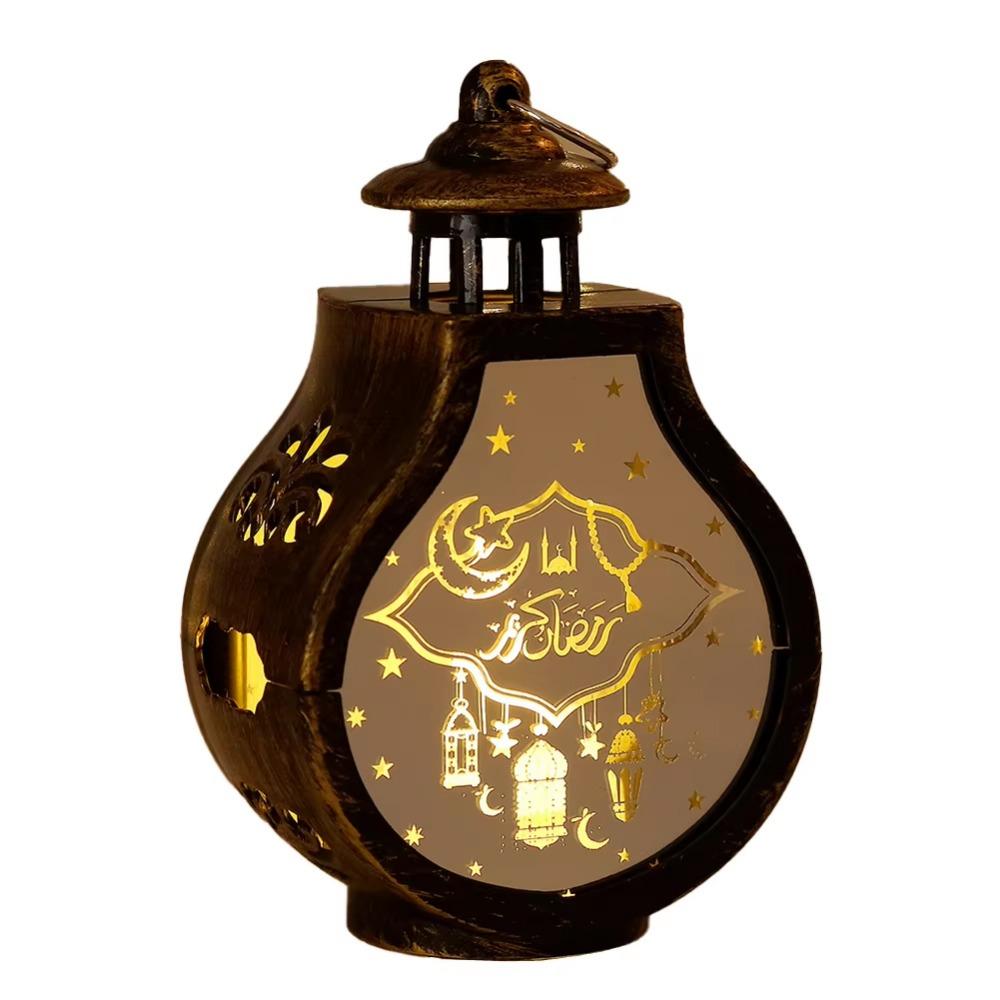 Creative Pear-shaped Candle Holder Retro Vintage Ramadan Lantern Portable Battery Powered LED Lantern Light