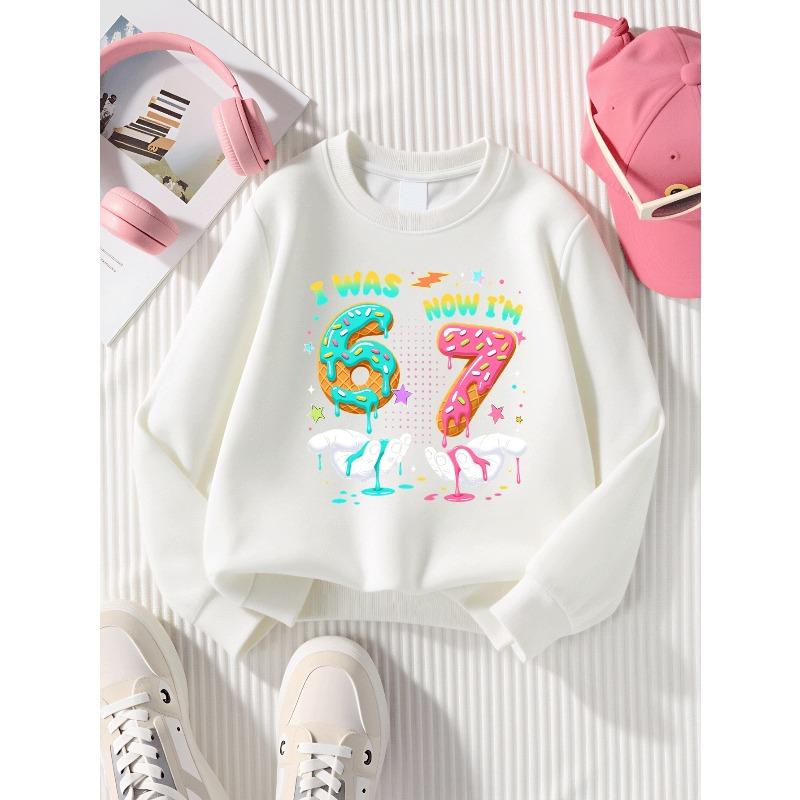 Kids Sweatshirt , Autumn And Winter Round Neck Sweatshirt Casual Comfortable Warm Fashion Printed Top