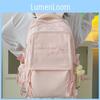 Letter Nylon Casual Backpack For Women And Men With Lightweight Cushion Straps For Daily Use