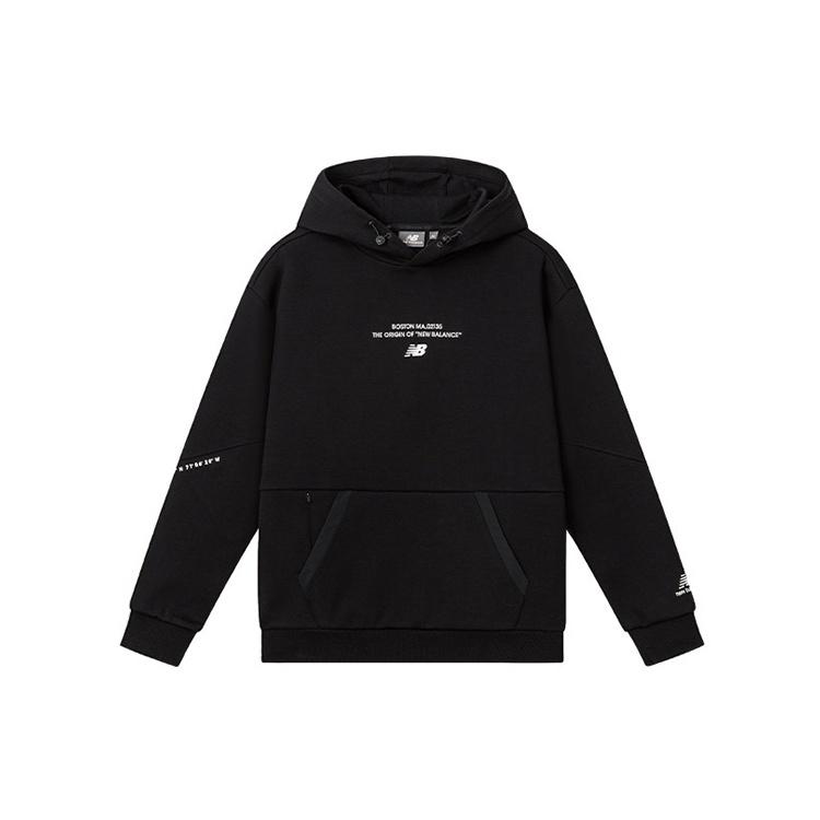 New Balance Sportswear Hoodie Asia Sizing Black White Unisex 5CC39593-BK M