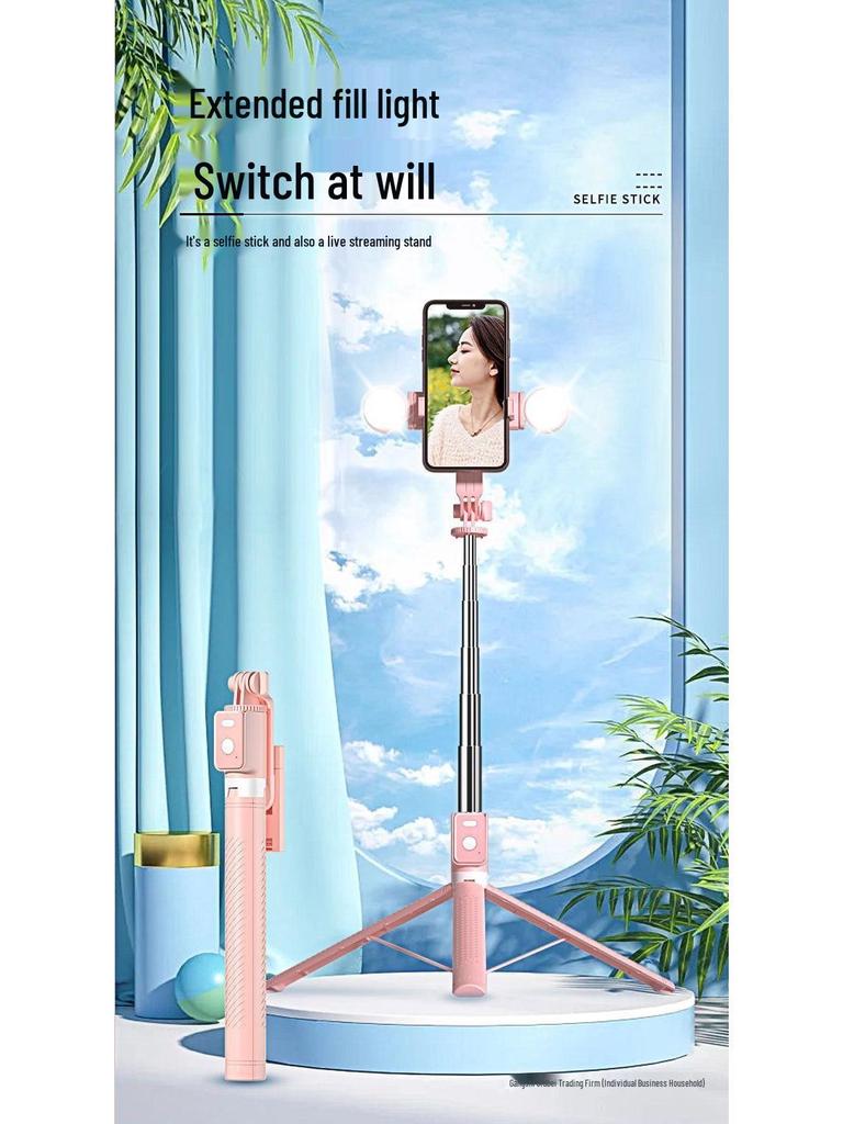 Tragbarer Bodenständer-Selfie-Stick & Stativ für Outdoor-Live-Übertragung