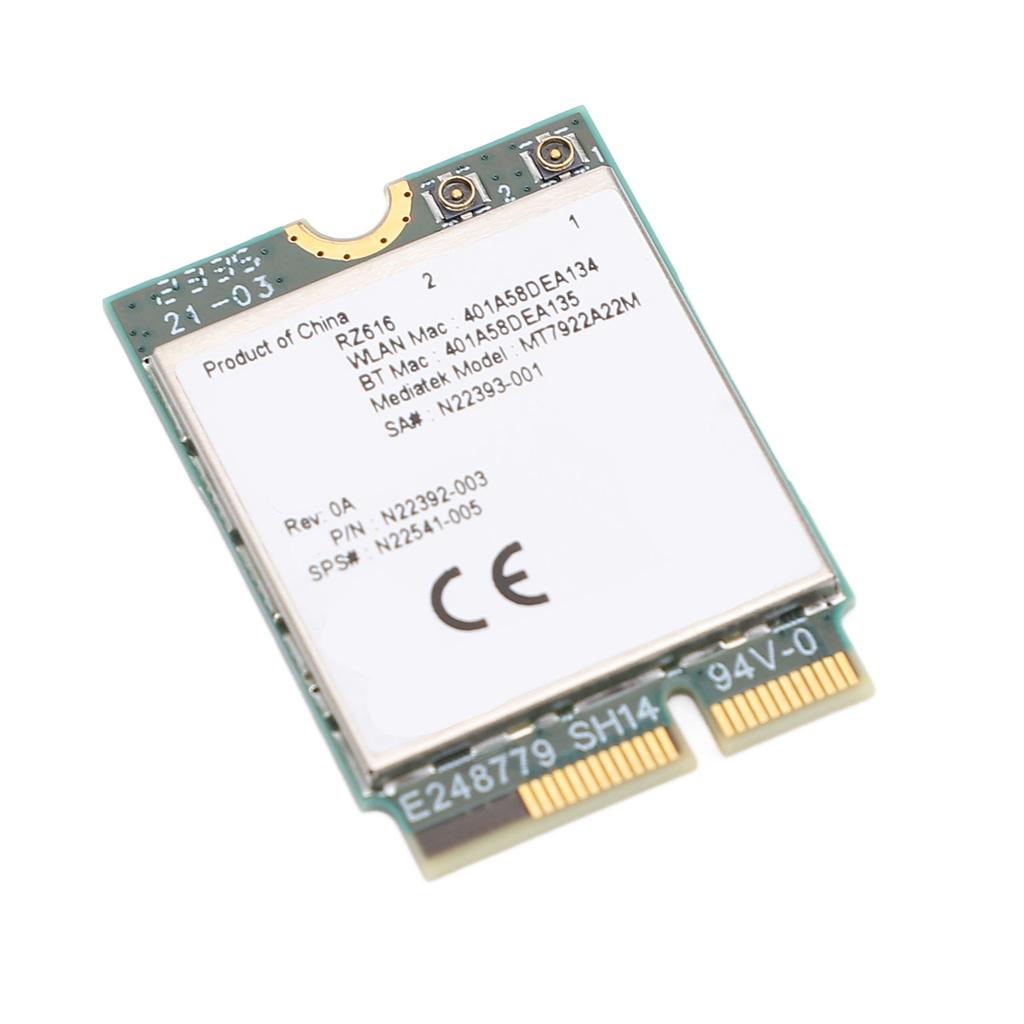 RZ616 MT7922A22M M.2 WiFi6E Wireless Card Module Adapter 5374Mbps Bluetooth 5.2 Tri Band for Wins 10 11
