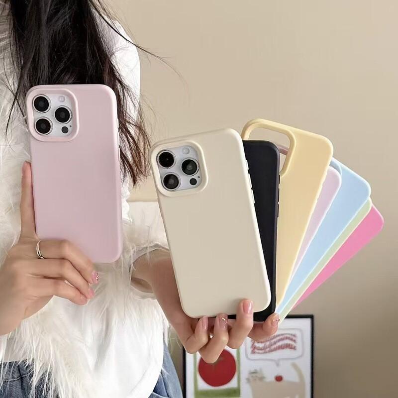 Slim TPU Phone Case IPhone 12 To 17 Series Shockproof Soft Cover In Solid Colors Minimalist Design Daily Use