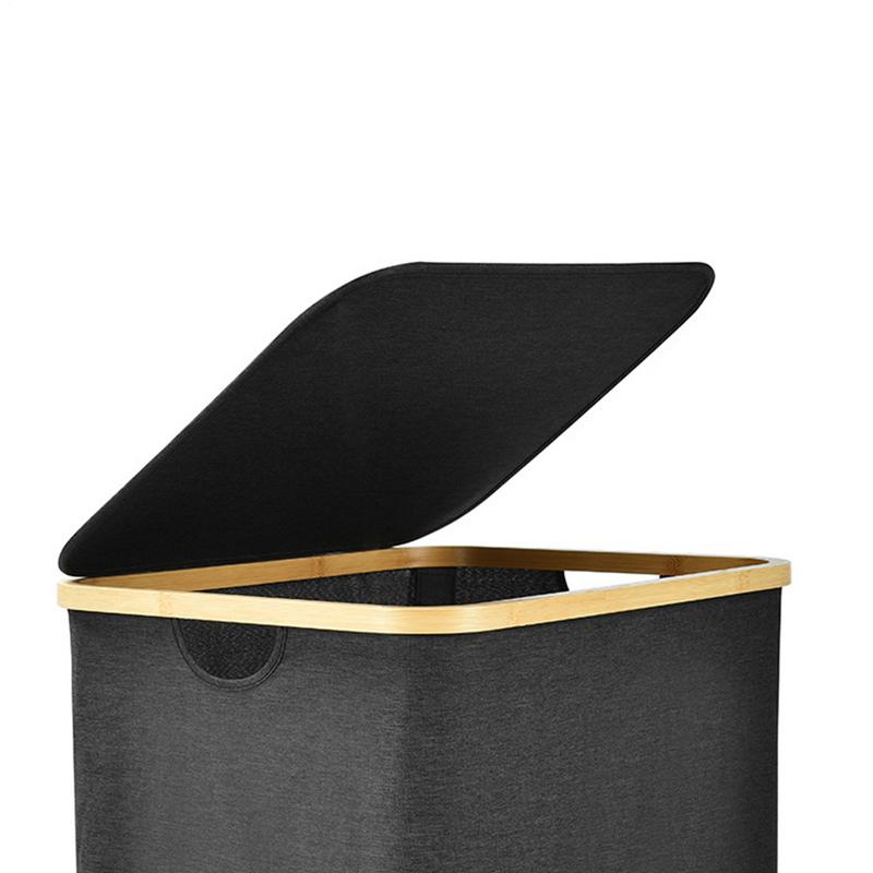 Covered Laundry Basket Large Capacity Dirty Clothes Hamper Narrow Laundry Hamper With Lid 55L Clothes Basket With Handles For