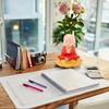 Small Monk Ornaments Cute Monk Car Interior Display Decoration Light Energy Sensing Decorations for Car Dashboard Home