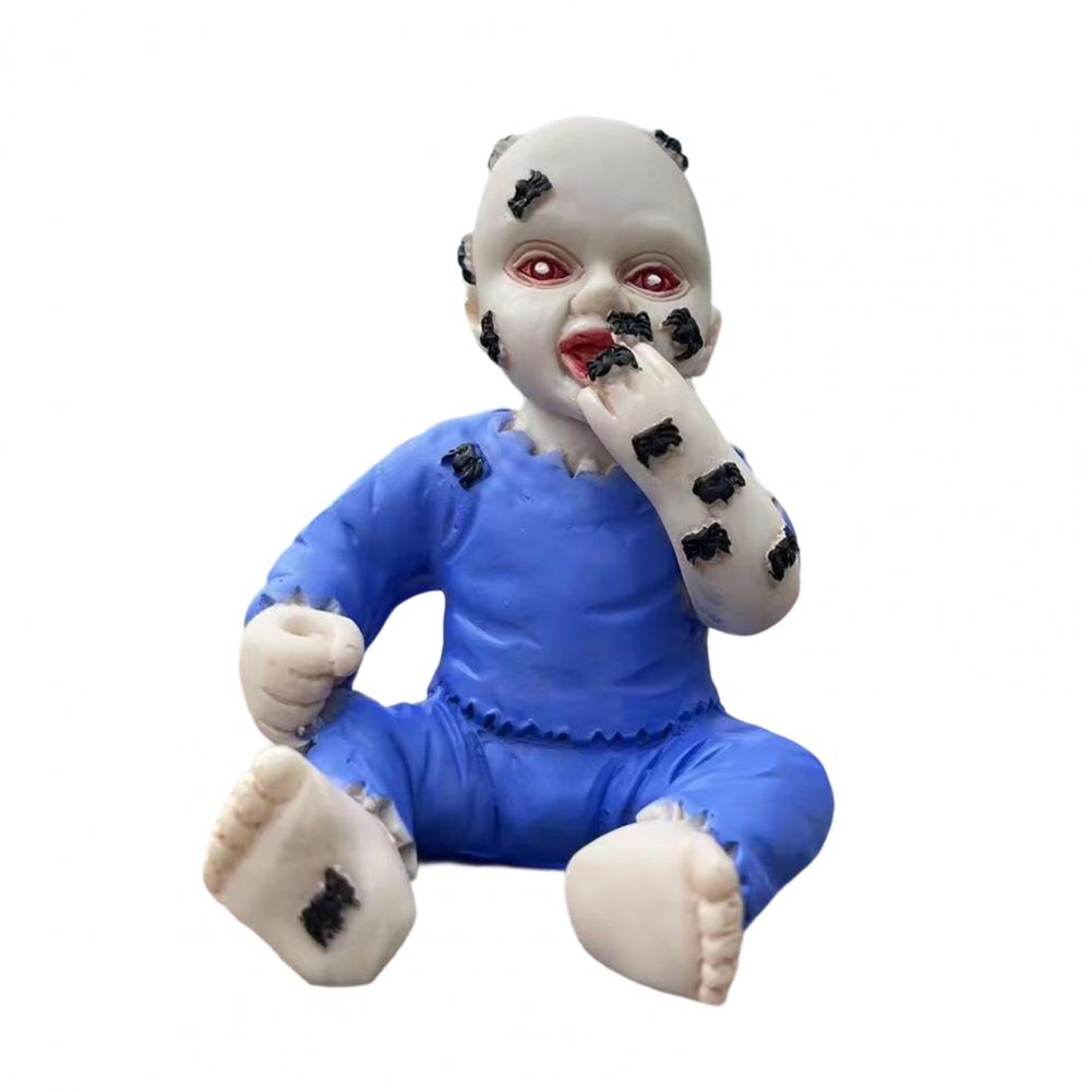 

Spooky Halloween Ghost Baby Doll Figurine Decor Haunted House Holiday Festive Ghost Baby Decoration for Halloween синий