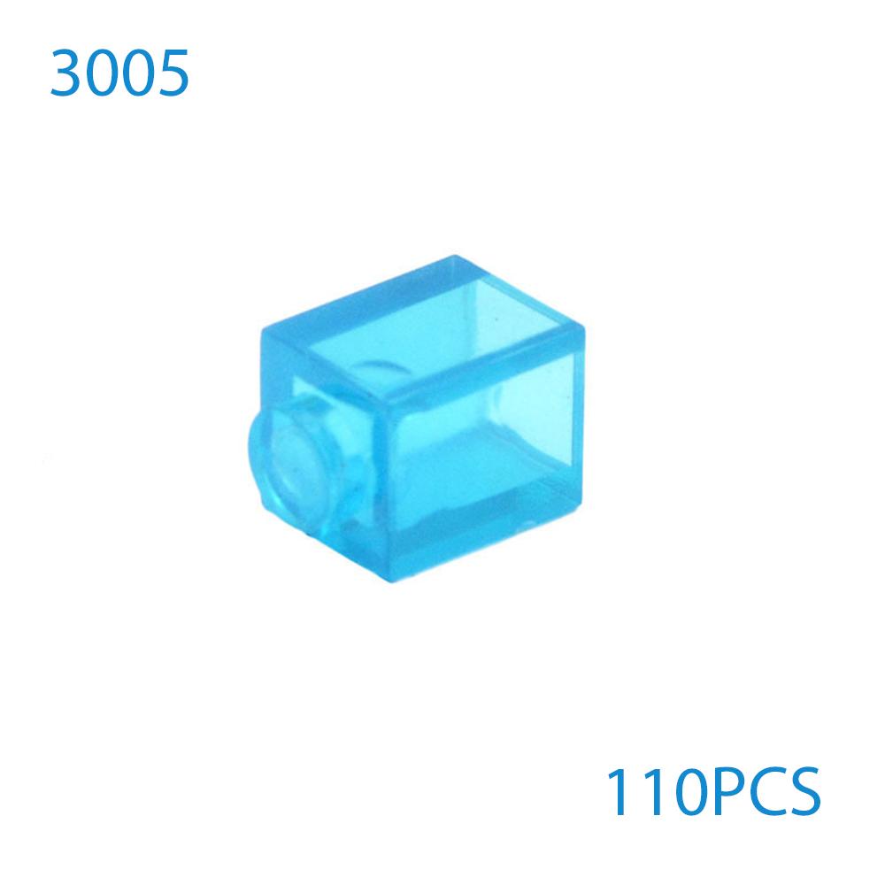 

50pcs/lot DIY Building Blocks Thick Figures Bricks 1x1 Dots Educational Compatible With 3005 Plastic Toys for Children Gifts зніміть синього кольору