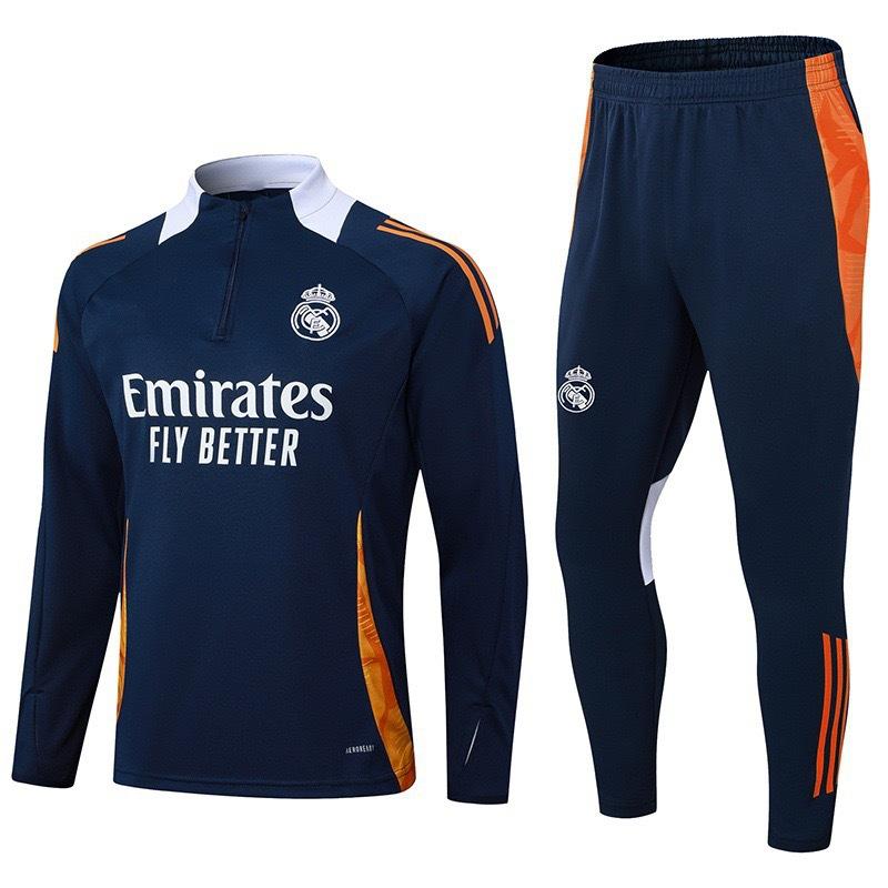 Autumn And Winter Real Madrid Barcelona Arsenal Training Suit Long Sleeve Half Zipper Football Suit Sportswear Adult Suit