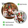 Holiday Party Decor Cute Gnome Christmas Static Window Cling, Removable Decal with Holly Bell Pattern Stickers Gingerbread Snowflake, for Home Living