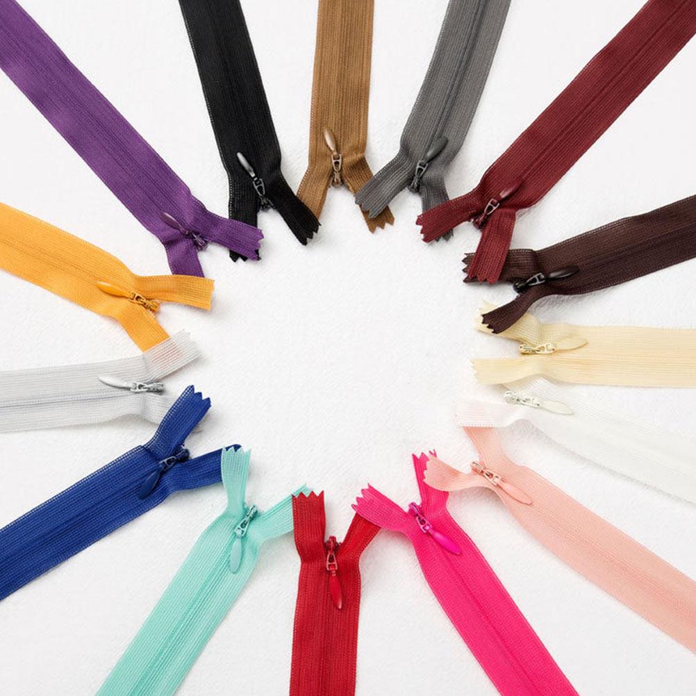 

23Pcs 25Cm DIY Invisible Zippers Nylon Closed End Conceal Zip Set Assorted Colors for Sewing Crafts Clothing Design Wear 25X2.6X0.3CM
