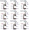 Adjustable C-clamp 304 Stainless Steel Fixed Holder Clip Square Clamp  Hardware Fasteners