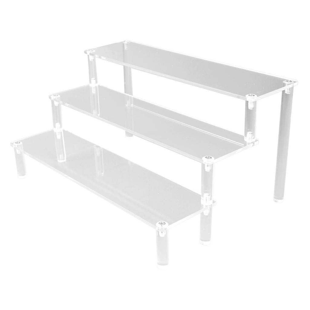 Figurine Display Stand Single Layer 30cm Long (30*8*5cm) Acrylic Display Stand Versatile Use Hassle-free Assembly Retail Store