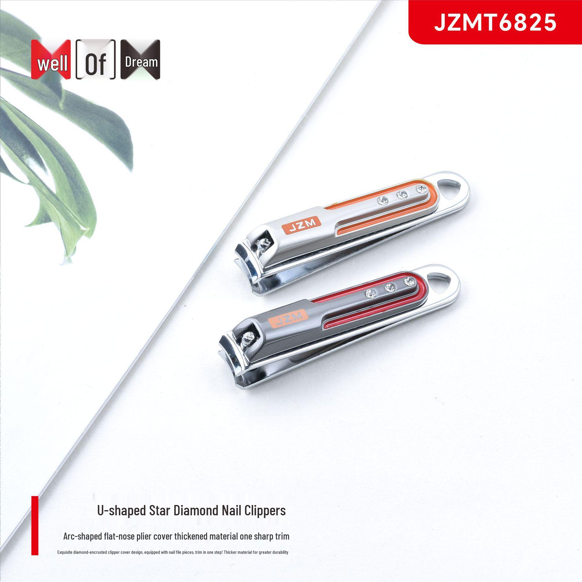 Jingzhi Meng U-Shaped Star Diamond Nail Clippers Portable Manicure Tool None