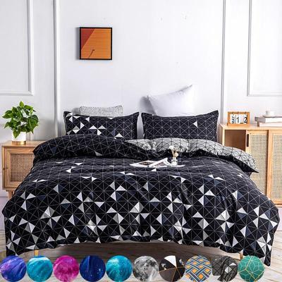 Starry Sky Digital Printed Duvet Cover & Pillow Shams with Zipper Closure Bedding Set Single Double Full Queen King 10 Sizes Quilt Cover Set
