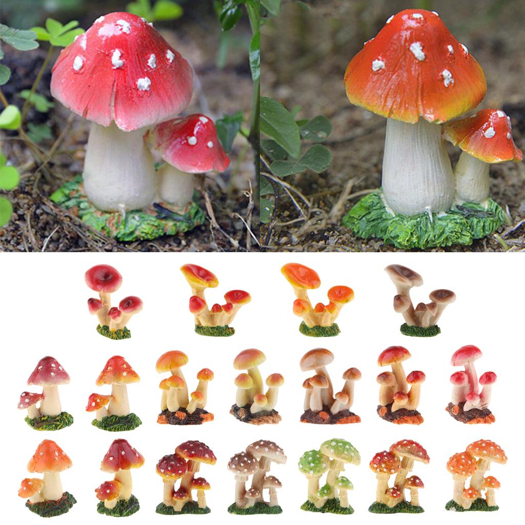 Mushroom Figurine Garden Terrarium Decor