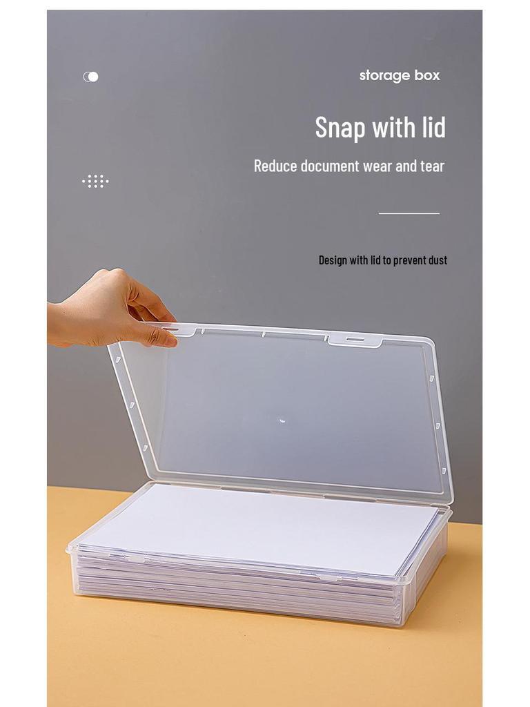 Transparent A3 File Bag - Large Capacity Art Storage Box and 8K Drawing Album Organizer