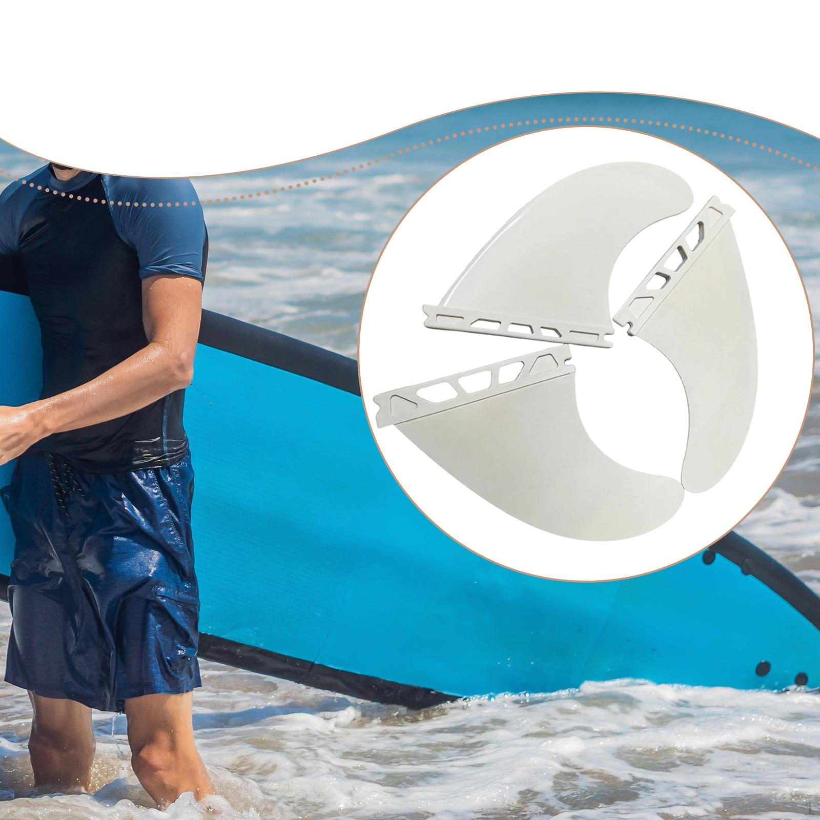 

3 шт. плавники для серфинга, быстросъемные, прочные, премиум-качества, сменные аксессуары белый