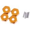 4pcs Aluminum Wheel Hex Nut With Pins Drive Hubs Upgrade Parts For Car Himoto 12MM 4P HSP 4WD RC 102042 1/10 Play Entertaining Safe Kid Friendly Fun
