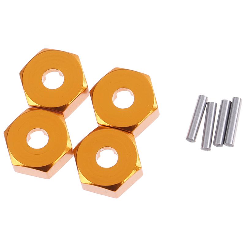 4pcs Aluminum Wheel Hex Nut With Pins Drive Hubs Upgrade Parts For Car Himoto 12MM 4P HSP 4WD RC 102042 1/10 Play Entertaining Safe Kid Friendly Fun