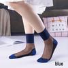 Women's Crystal Silk Stockings: Sexy Japanese Style, Non-slip Korean Design, Transparent Gold & Silver Thread, Mid-calf Socks