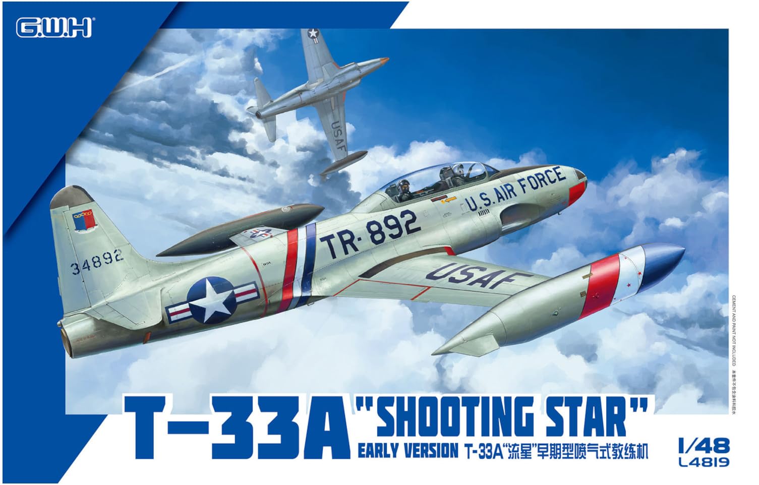 

great wall hobby Учебный пластиковый набор L4819 1/48 T-33A (Самолет)
