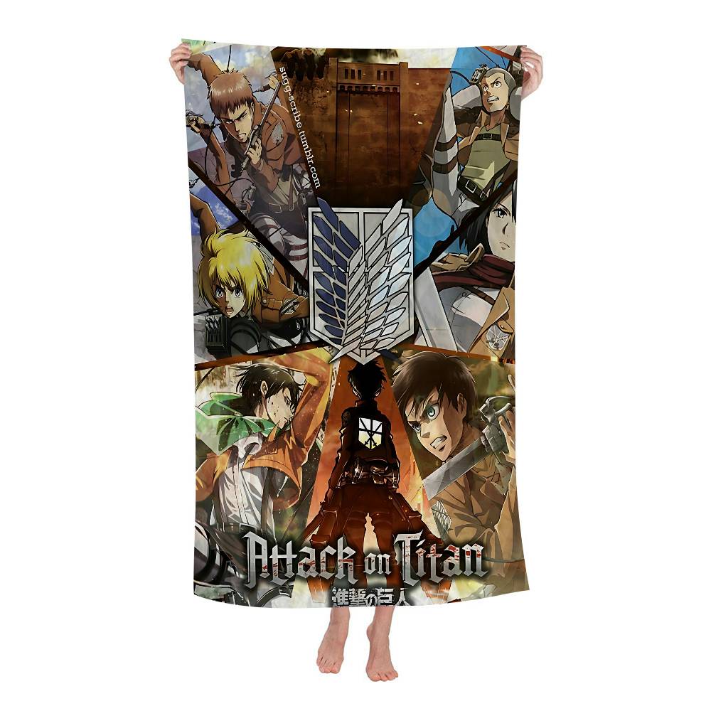 A-Attack On Anime Titans Big Microfiber Beach Towels Quick Dry Towel Sand Beach Towels Pool Towel For Travel Swim Pool Yoga