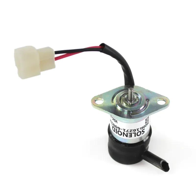 1PCS 12v Stop Solenoid Valve 16271-60012 16271-60010  052600-4151 For Kubota D1105 Engine  Z28 1627160012 Excavators Parts