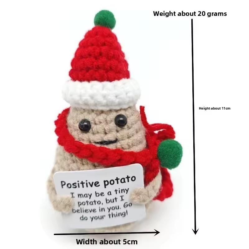 Handmade Doll with Card - Positive Energy Funny Ornament, Christmas Birthday Gift for Home Room Decoration