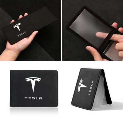 Pouzdro na kreditní karty z PU kůže Ochranné pouzdro na jízdní doklady do auta Pro Model 3 Model S Model X Y Roadster Performance