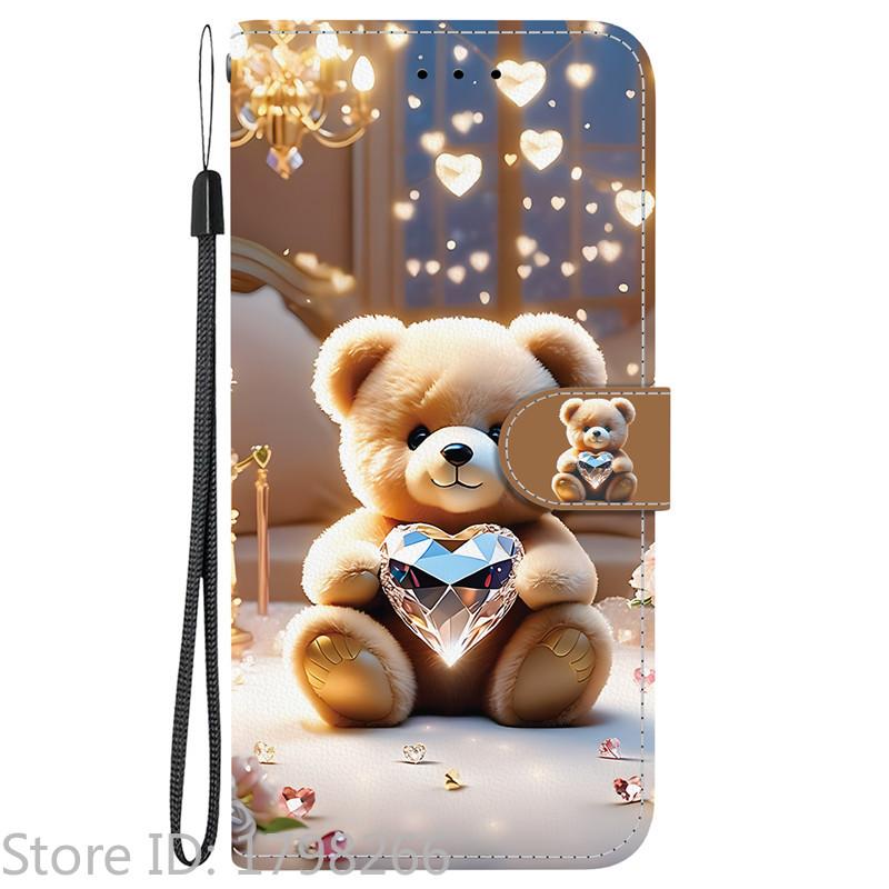 Elegante Portafoglio Colorato con Fiore Custodia per Telefono per Samsung Galaxy A27 5G SM-A276 A 27 Copertura in Pelle Flip Magnetica Carino Modello 3D Capa