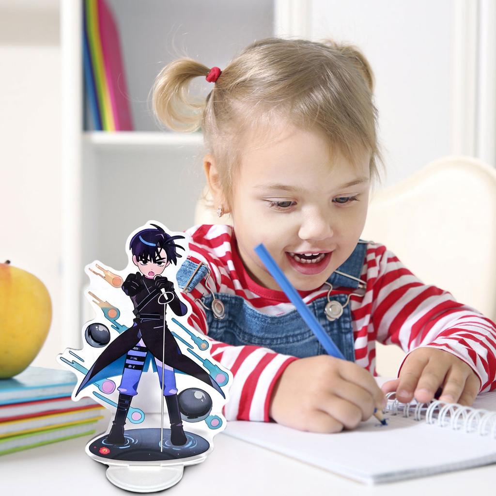 Синий Кот Прозрачный Двусторонний Акриловый Настольный Декор