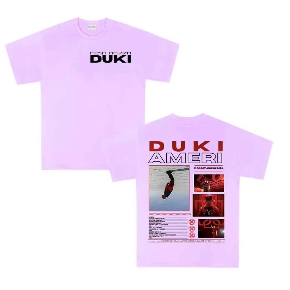 Rapper Duki Antes De Ameri 2025 new album T Shirts Men's Hip Hop punk gothic T-shirt Harajuku Oversized  Tshirt Streetwear