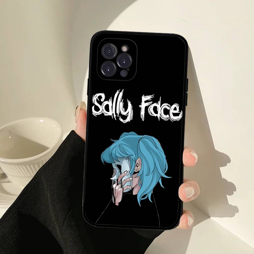 

Horror S-Sally F-Face Suspense Game Phone Case For IPhone 17 16 15 14 13 12 11 Pro Max Plus Mini Silicone Black Cover iPhone 14 pro