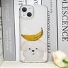 Funny Lovely Teddy Dog Dog Couple Clear Phone Case for IPhone 17 16 15 14 11 12 13 Pro Max 7 8Plus 12 13 Mini X XS XR Soft Cover