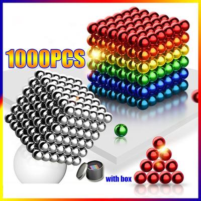 New  New Rose 1000pcs Colorful Buck Ball With Iron Box Defuse Pressure Educational Toys