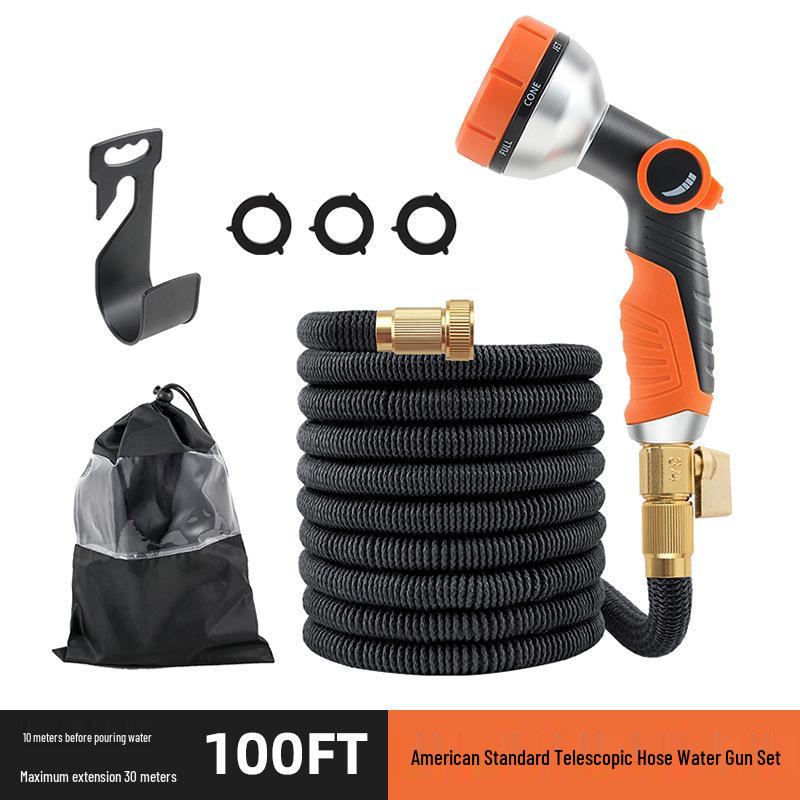 Magisk infällbar trädgårdsslang & Vattenpistol med sprinkler