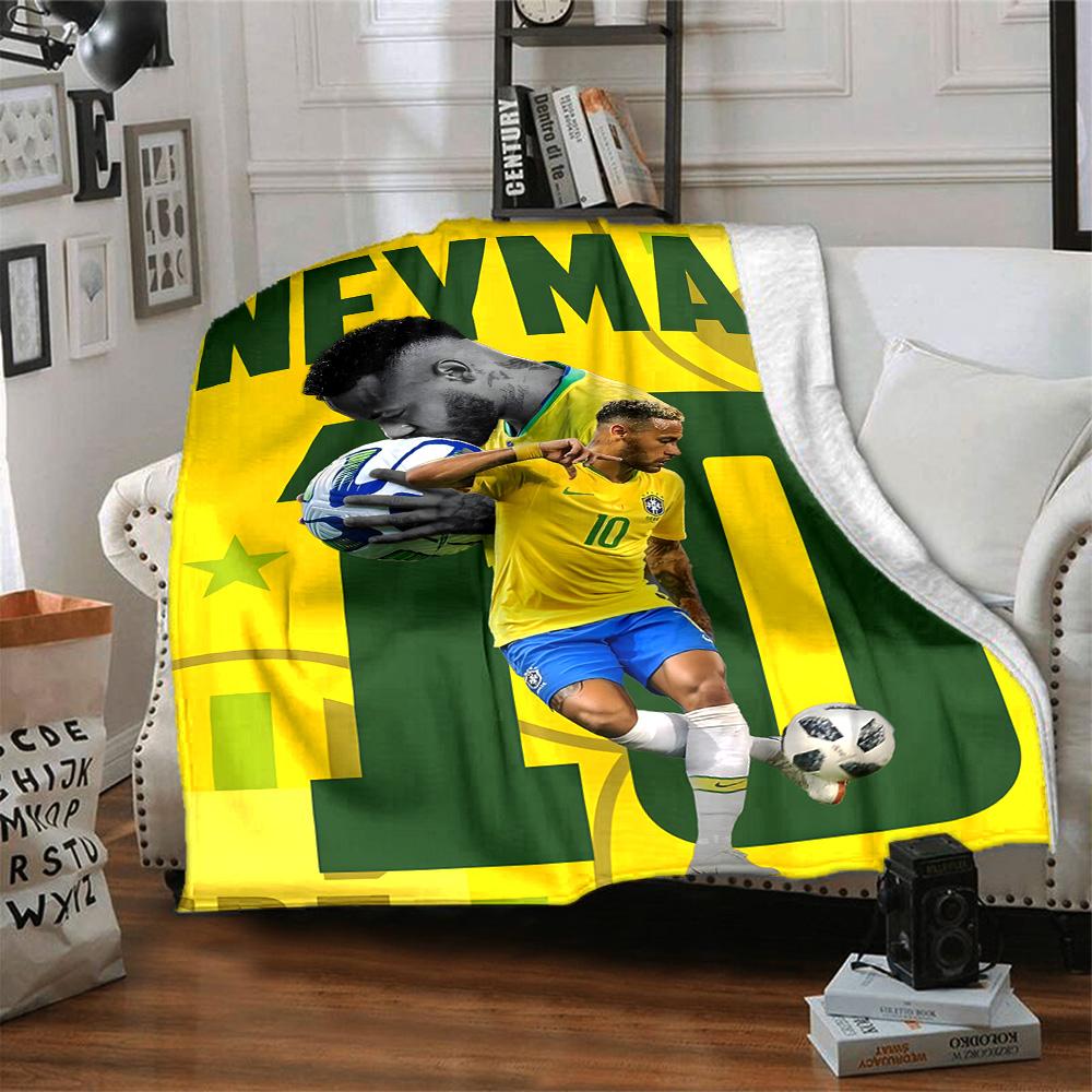 1pc Neymar18 Blanket, Gift, for Men and Women, Soft Blanket, Good for Sofa Bed Couch Travel, Lightweight Flannel Blanket