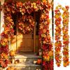 1/2/5pcs Thanksgiving Decor Artificial Fall Leaf Garland Hanging Maple Vines Autumn Home Table Fireplace Harvest Halloween Decor