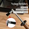 Heatproof Steam Cleaning Brush With Stainless Steel Rod And Wooden Handle For Espresso Machines