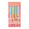 4Pcs Dual-Tip Cat Paw Highlighter with Stamp & Marker Cute Pastel Journaling Pen for Students Smooth Quick-Dry Fun School