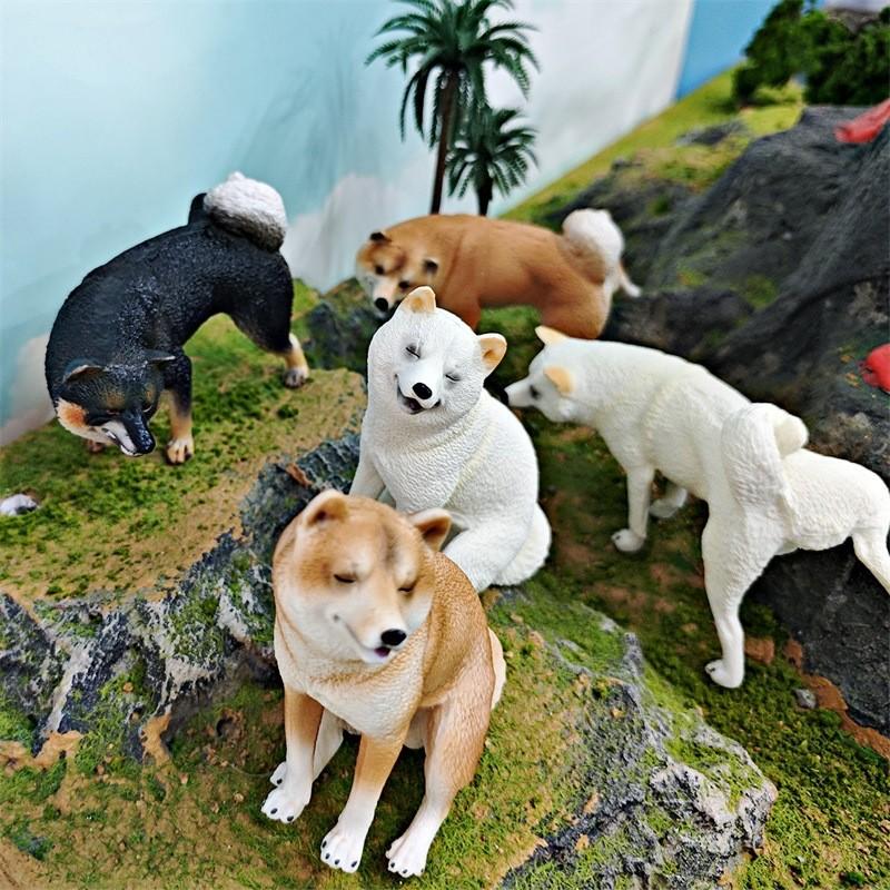 Pvc Realistic Shiba Inu Puppy Figure For Childrens Cognitive Play Animal Decor