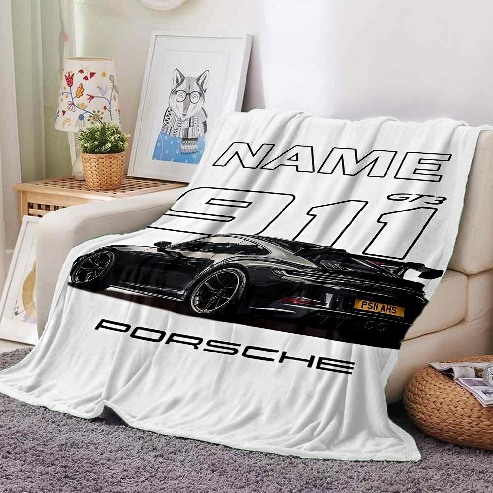 Custom Name Racing Theme Printed Blanket - Perfect for Couch, Bed, Travel & Outdoor Use | Machine Washable, Cozy & Durable.