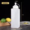 Botella de Salsa para Apretar de 1000ML con Tapa Calibre Grande Botella de Plástico para Apretar Mermelada Dispensador de Condimentos Tarro de Condimentos a Prueba de Polvo para Cocina