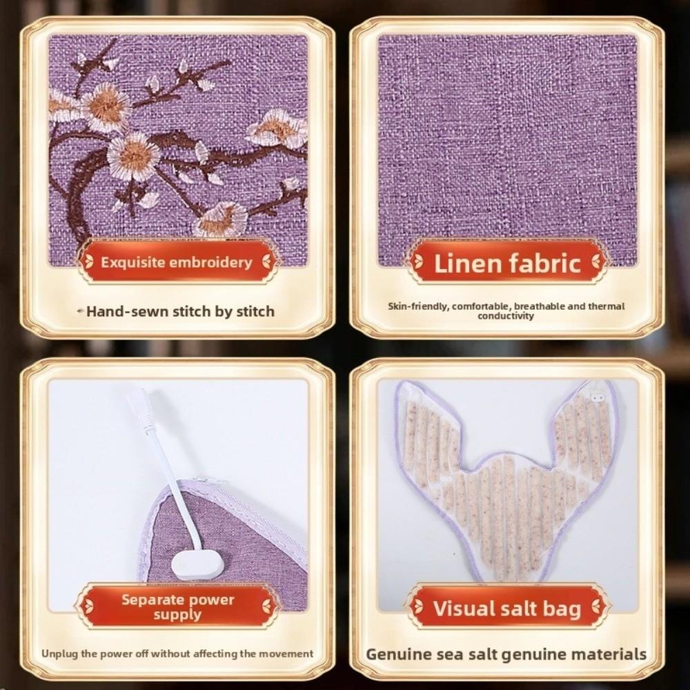 Breathable Mugwort Pack Portable Sea Salt Hot Compress Pack Electric Heating Pad  Back Pain