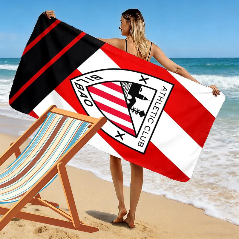 Athletic Bilbao Print Beach Towel, Large Soft Quick Dry Towel for Beach Camping Swimming