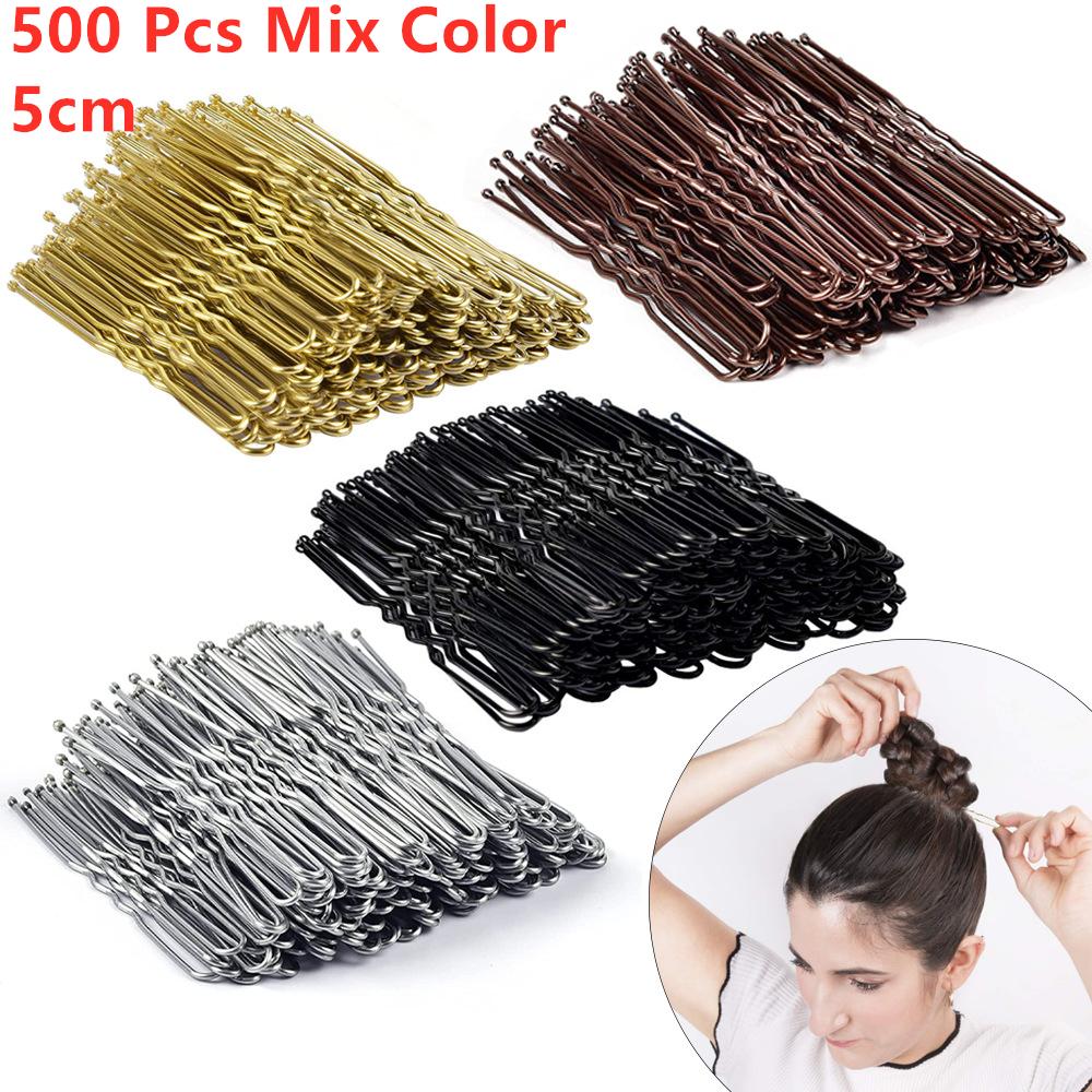 New style Blonde Bobby Pins U Shaped Hair Pins Gold/Black/Brown/Sliver Hair Pins for Buns for Women Girls (2/2.4 inch)