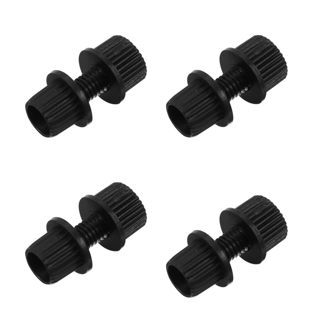 FAVOMOTO 4pcs Black Nylon License Plate Bolts and Screws for Motorcycles and Scooters Fastening Hardware Motorcycle License Plate Bolts for Secure